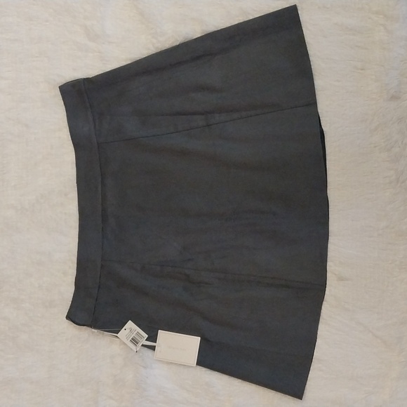 1ST STATE BRAND CONTEMPORARY FAUX  SUEDE A LINE WRAP AROUND skirt large - Picture 13 of 13